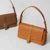 Baguette leather vintage ladies small square bag armpit bag